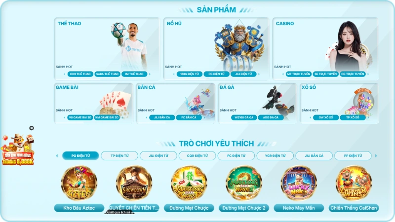 Danh mục trò chơi cá cược trực tuyến tại nhà cái SHBET